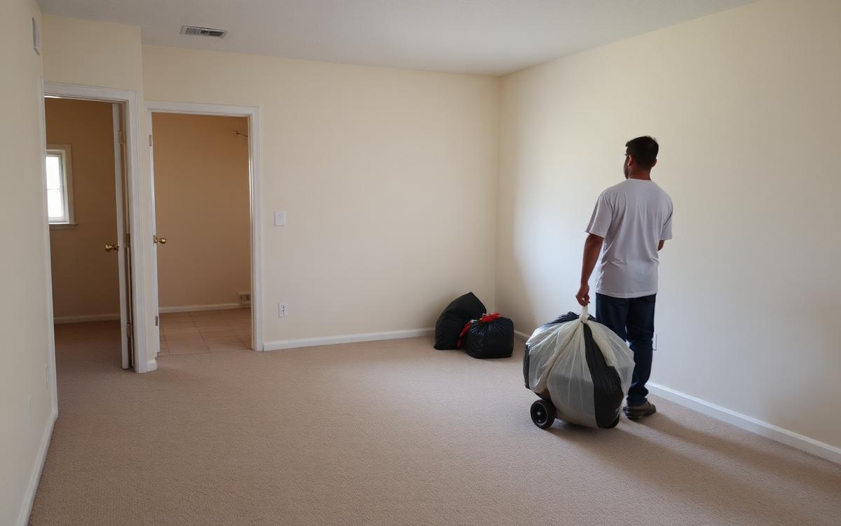 Empty apartment interior after a cleanout in Jacksonville
