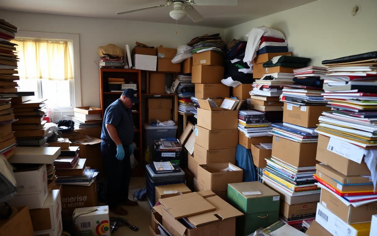 Hoarding cleanout in progress at a Jacksonville home