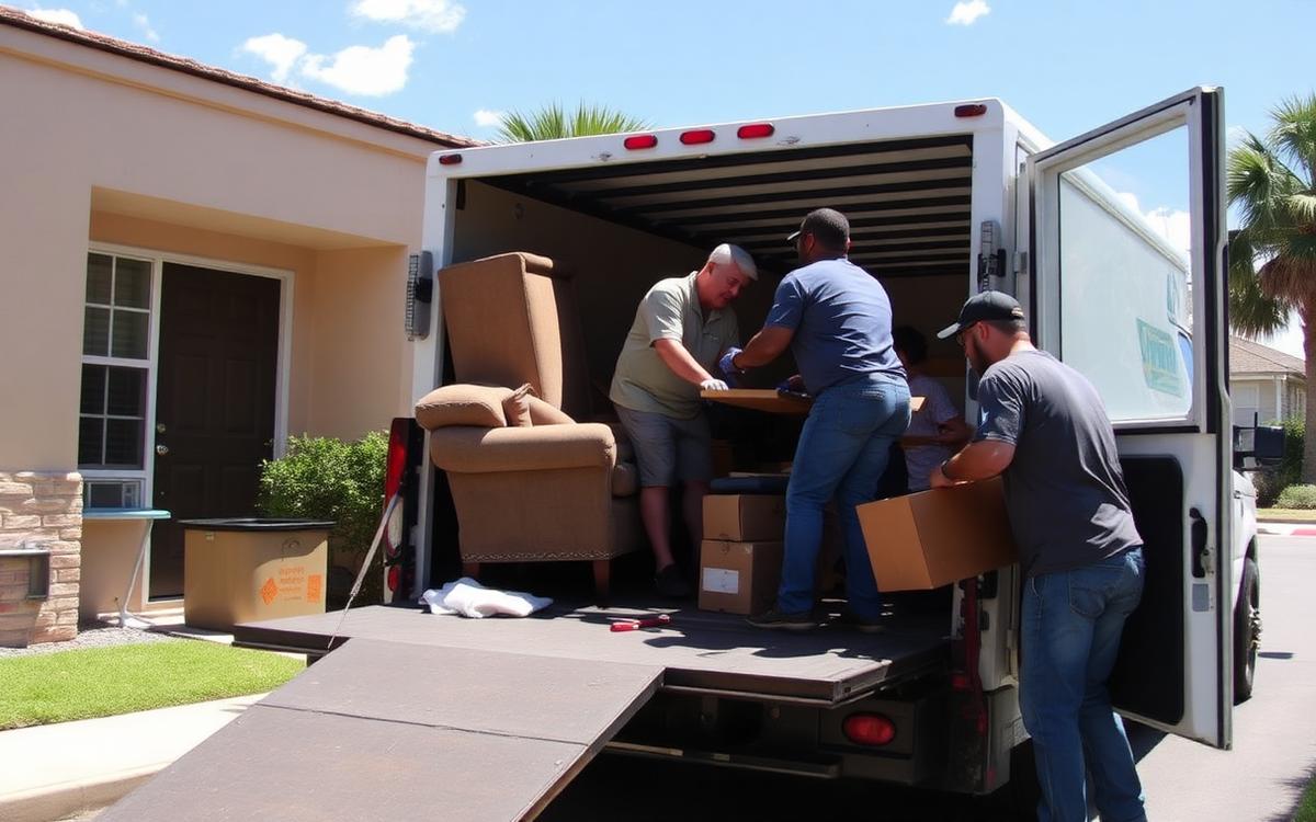 Landlord cleaning out a rental property in Jacksonville, Florida